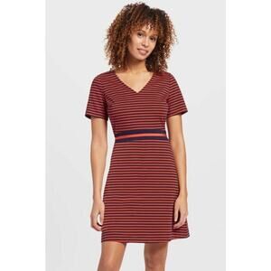 Draper James Red & Navy Stripe Knit Dress Size L
